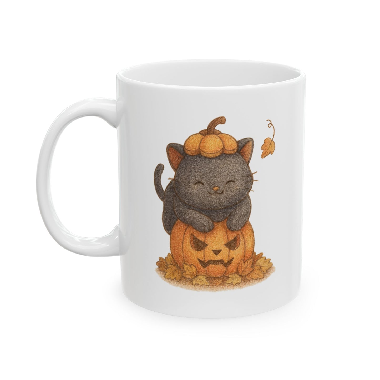 Fall Pumpkin Cat Coffee Mug