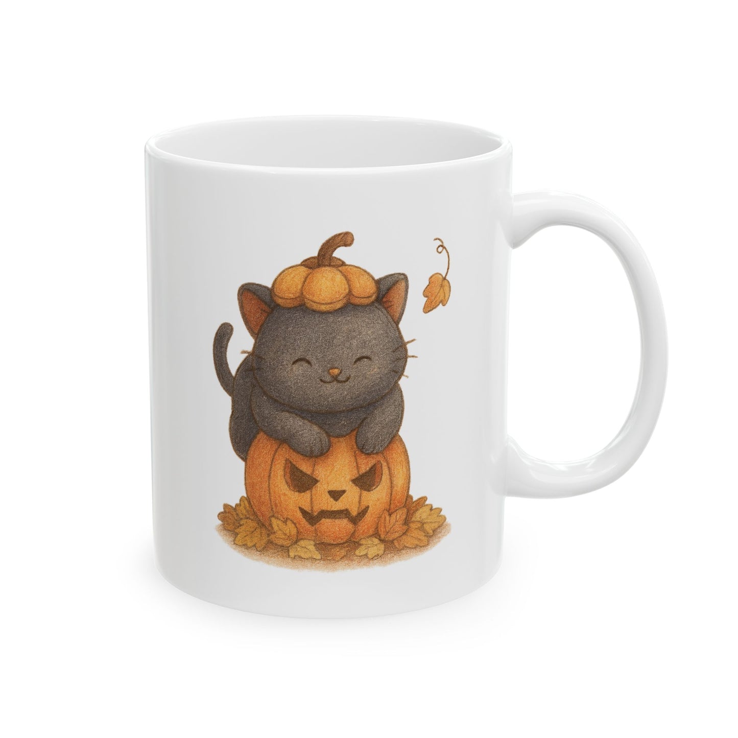 Fall Pumpkin Cat Coffee Mug