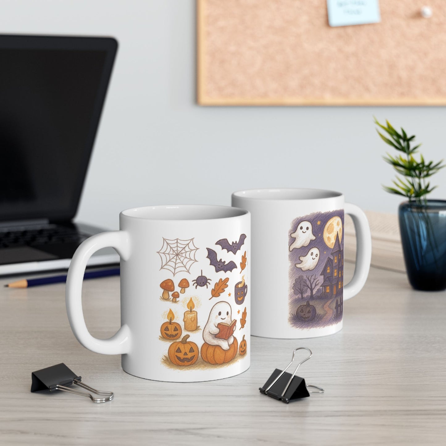 Cozy Ghost Haunted Halloween Coffee Mug