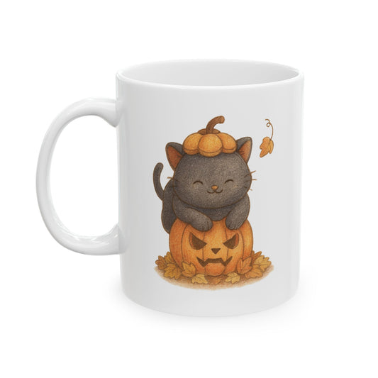 Fall Pumpkin Cat Coffee Mug