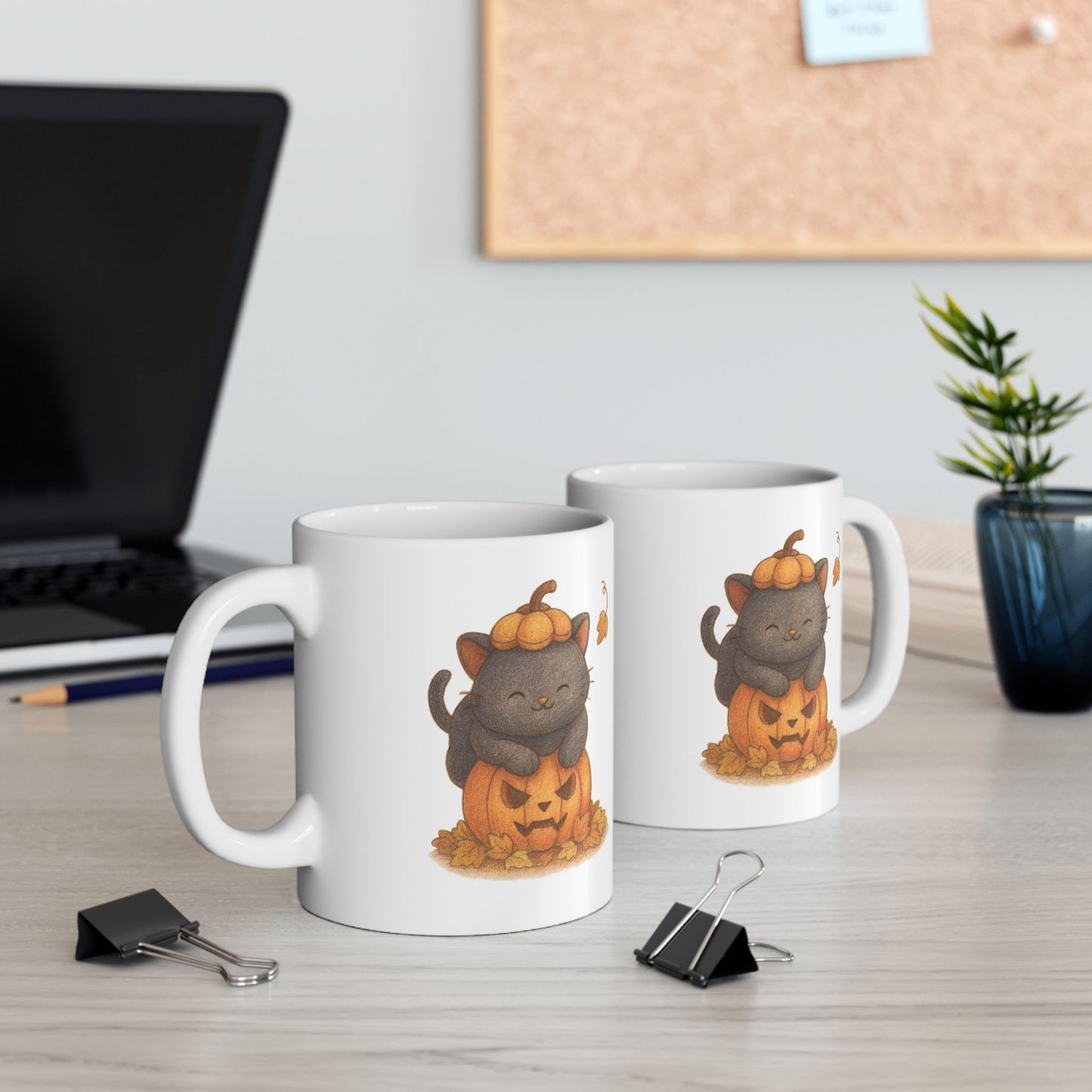 Fall Pumpkin Cat Coffee Mug